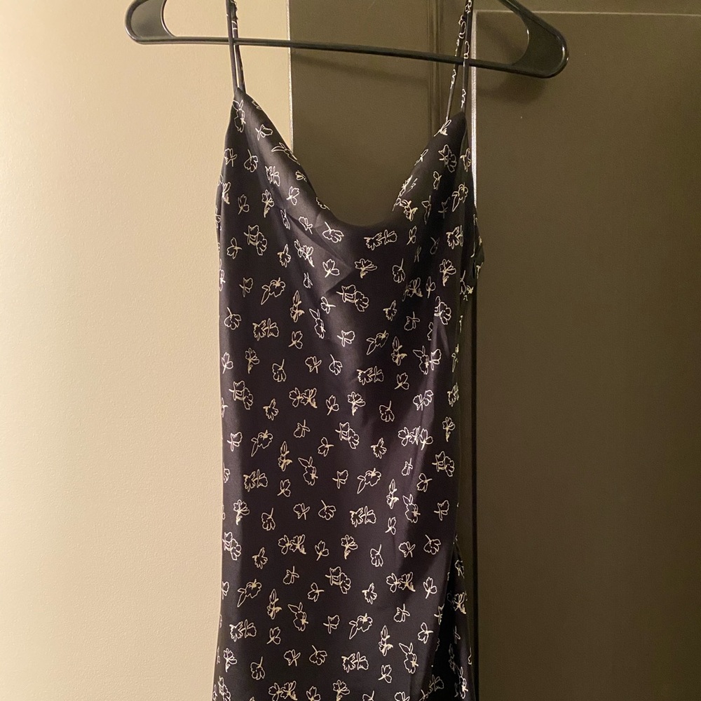 Cowl neck mini dress